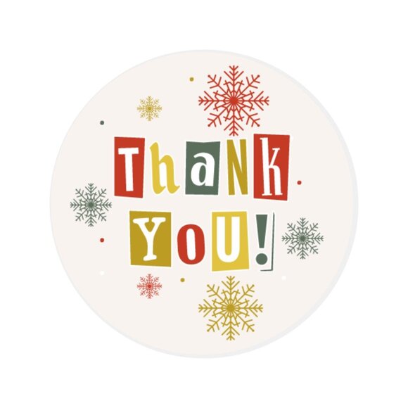 Christmas Variety Thank You Sticker Set - Picture 5 of 6